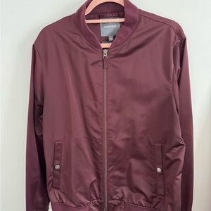 Bonobos Men's Deep Burgundy Bomber Jacket